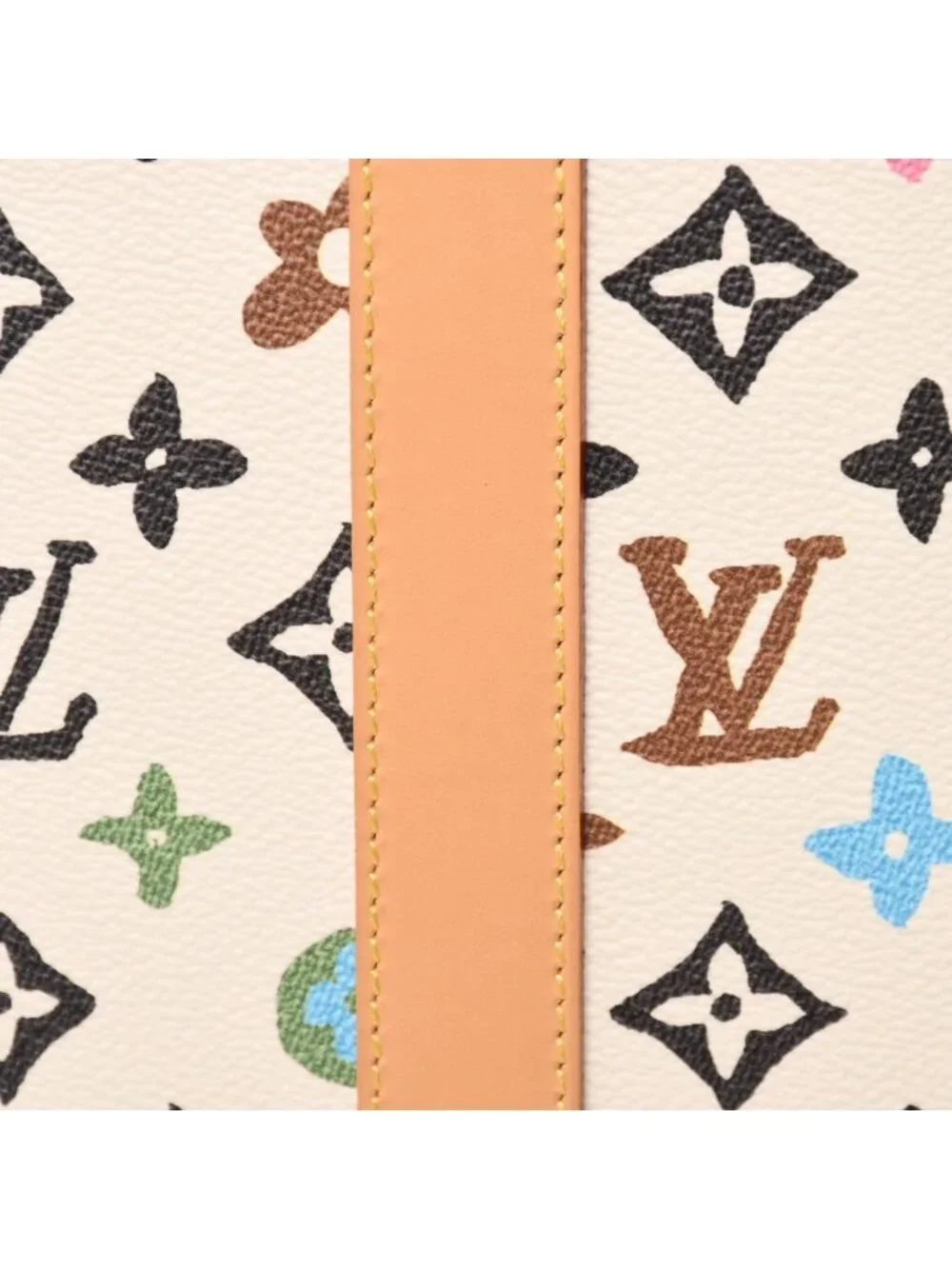 Louis Vuitton Monogram Craggy Sac Plat 2-Way Tote Bag Ivory Multicolor